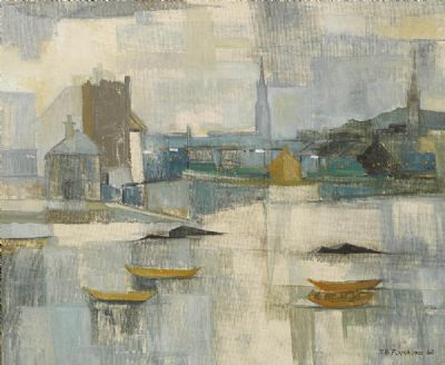 VIEW OF BANGOR by Terence P. Flanagan sold for €6,200 at deVeres Auctions