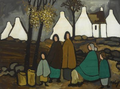 Shawlies, West of Ireland by Markey Robinson sold for €4,800 at deVeres Auctions