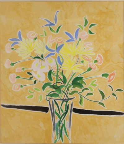SPRING FLOWERS WITH YELLOW OCHRE by Nicholas Hely Hutchinson  at deVeres Auctions