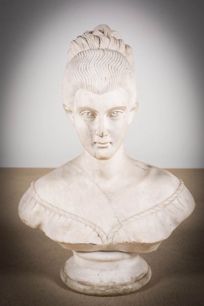 A MARBLE MODEL OF WOMAN at deVeres Auctions
