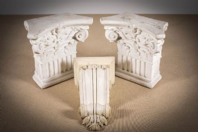 TWO PLASTER MODELS OF A ROMAN CAPITAL at deVeres Auctions