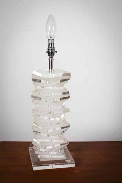 A SMALLER SIMILAR STACKED LUCITE EXAMPLE at deVeres Auctions