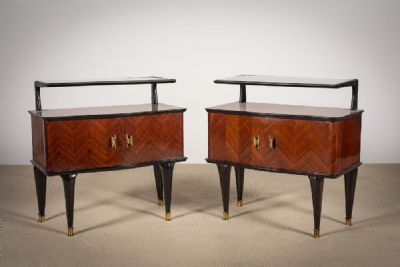 A PAIR OF ROSEWOOD BEDSIDE CABINETS at deVeres Auctions