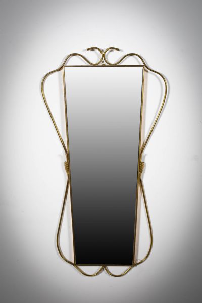 A BRASS WALL MIRROR at deVeres Auctions