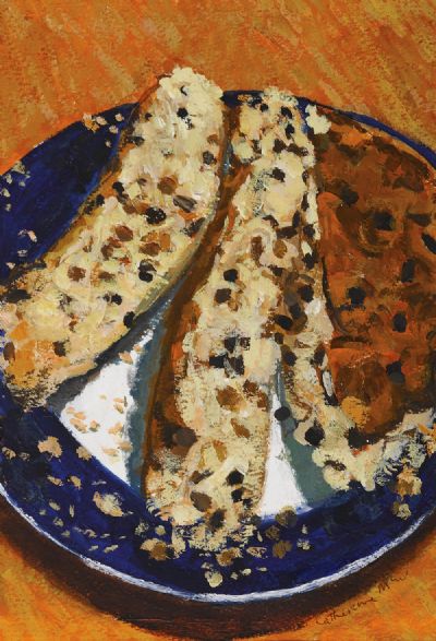 BARMBRACK WITH BLUE PLATE by Catherine McWilliams  at deVeres Auctions