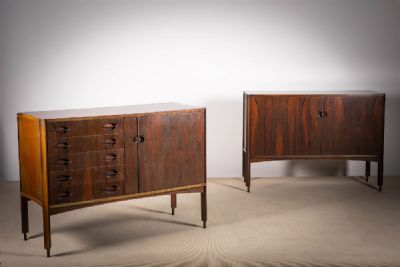A ROSEWOOD SUITE OF CABINETS at deVeres Auctions