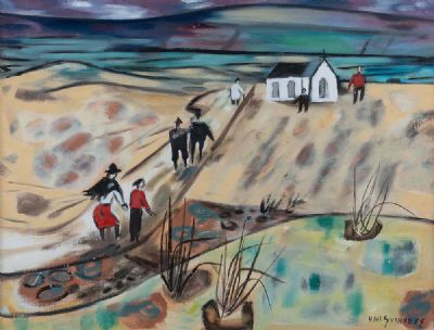 DONEGAL, SUNDAY by Norah McGuinness sold for €9,000 at deVeres Auctions