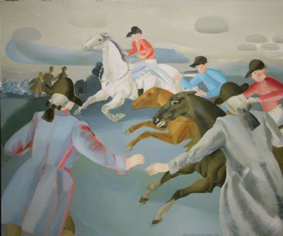 THE PAIDRÍN MARE AT THE CURRAGH by Ann Griffin-Bernstorff  at deVeres Auctions