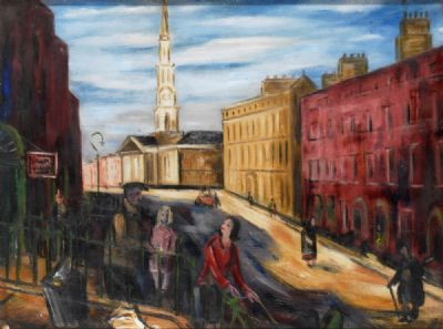 ST GEORGES CHURCH, DUBLIN by Norah McGuinness sold for €8,500 at deVeres Auctions