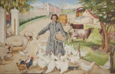 THE IRISH FARM by Margaret Clarke sold for €13,000 at deVeres Auctions