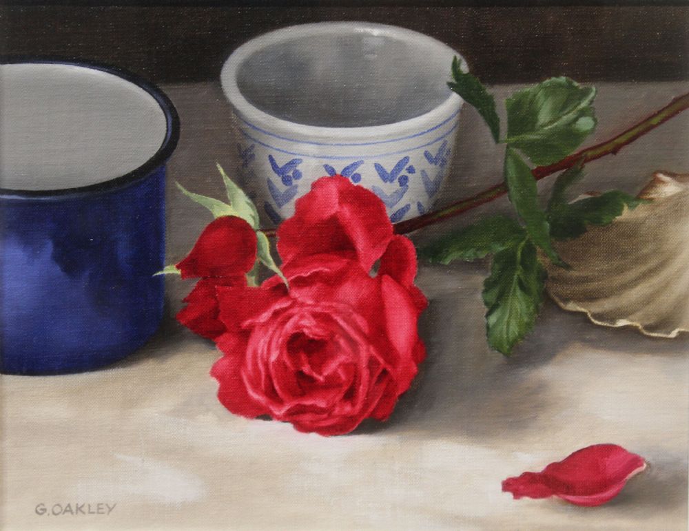 RED ROSE by George Oakley sold for €500 at deVeres Auctions