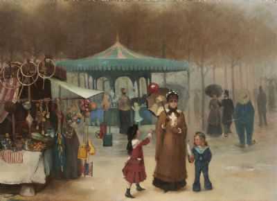 A PASSING MIST ON THE CHAMPS ELYSSES by Henry Jones Thaddeus sold for €8,500 at deVeres Auctions