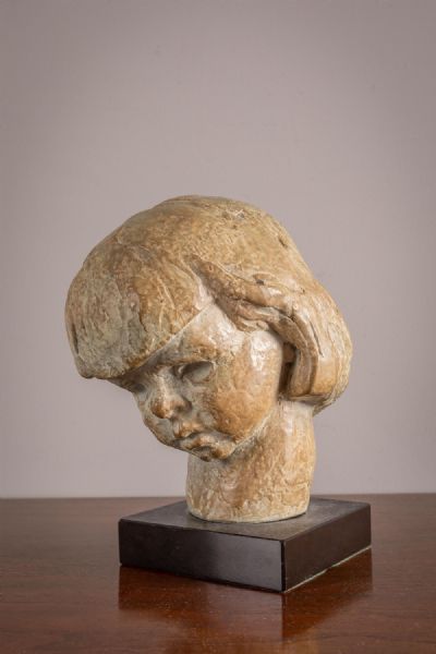 HEAD OF A CHILD by Melanie le Brocquy sold for €1,500 at deVeres Auctions
