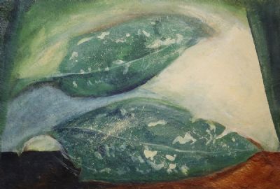 TWO GREEN LEAVES by Margo Banks sold for €200 at deVeres Auctions