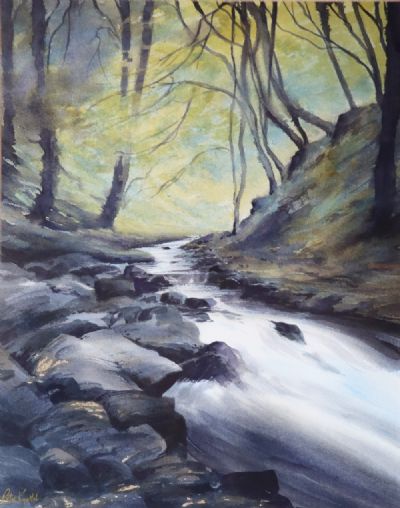 WOODLAND NEAR GLENDALOUGH by Peter Knuttel sold for €200 at deVeres Auctions