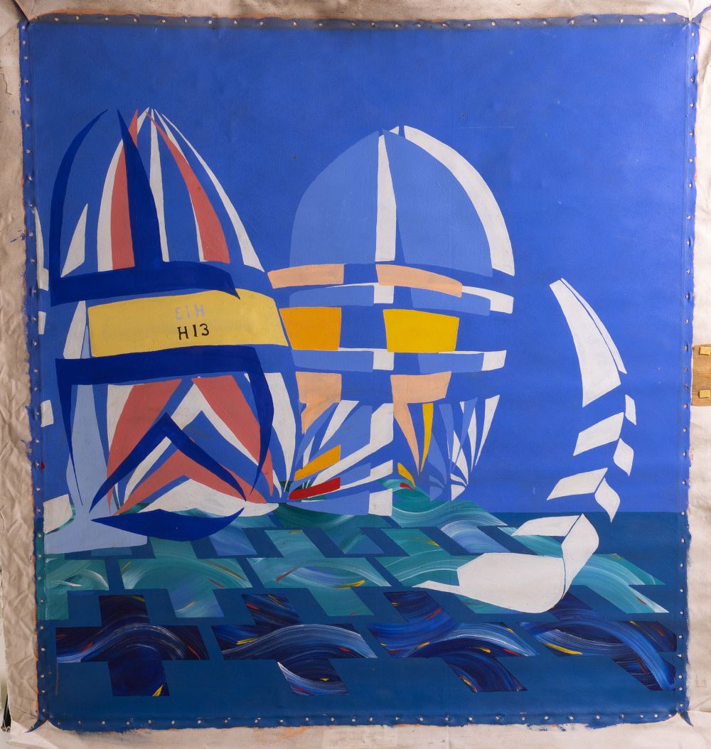 126a by Pair of Sailing canvases  at deVeres Auctions