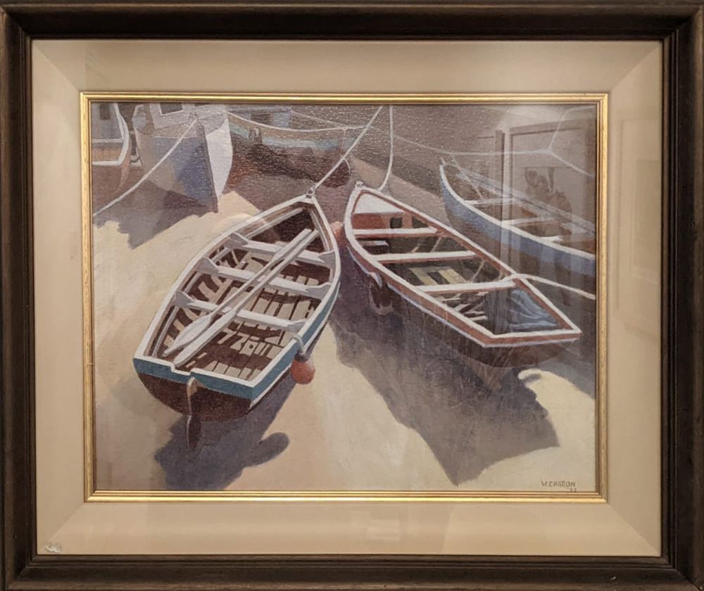ACHILL BOATYARD by William Carron  at deVeres Auctions