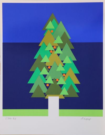 CHRISTMAS CARD FOR SCOTT TALLON WALKER, 1996 by Patrick Scott  at deVeres Auctions