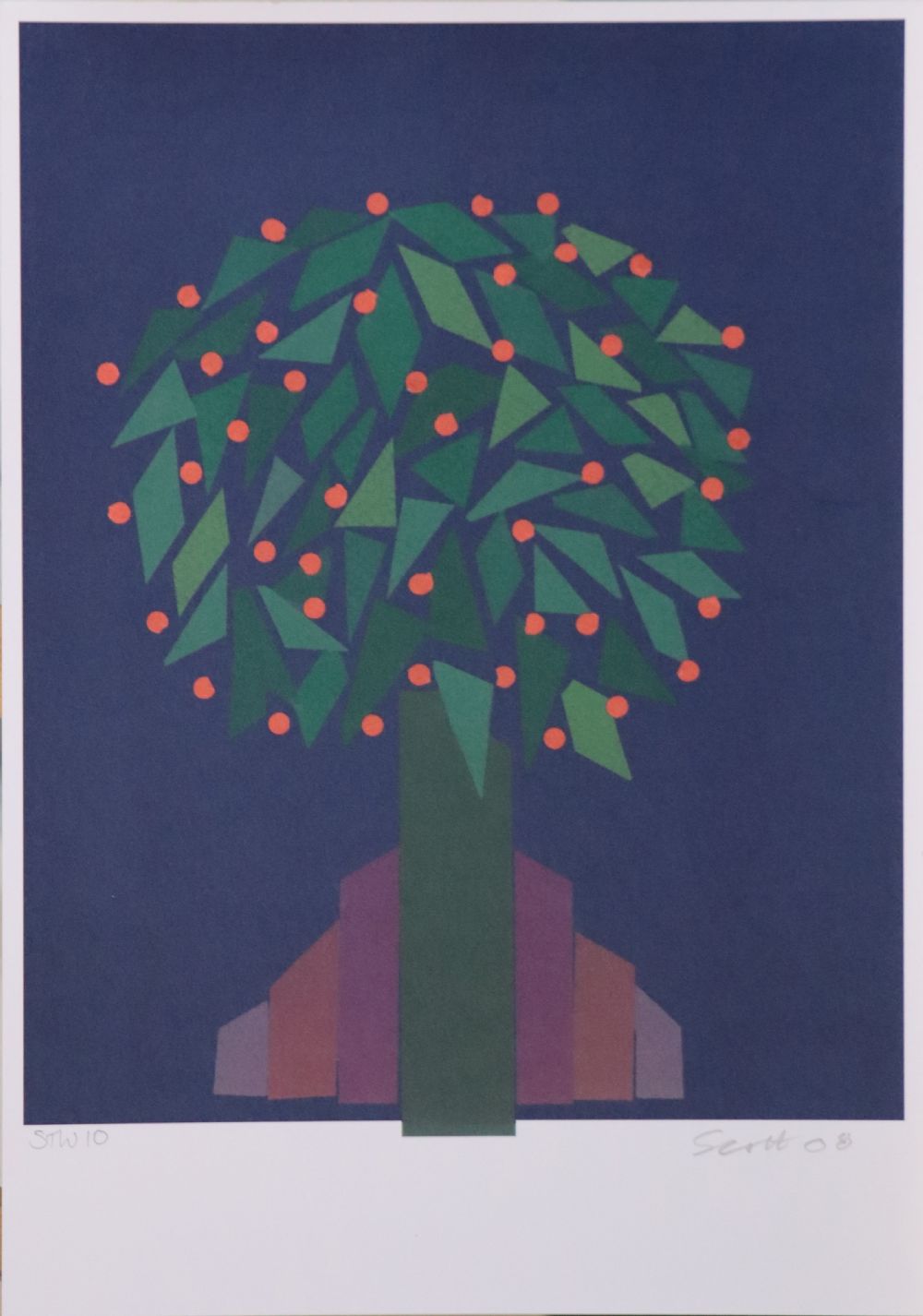CHRISTMAS CARD FOR SCOTT TALLON WALKER, 2008 by Patrick Scott  at deVeres Auctions