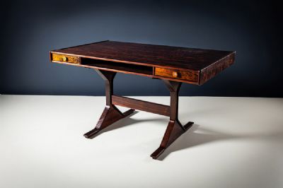A ROSEWOOD MODEL 530 DESK by Gianfranco Frattini sold for €2,200 at deVeres Auctions