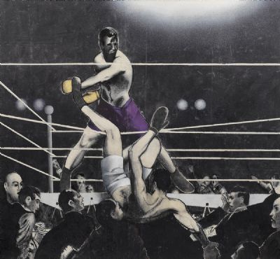 THE GREAT FIGHT by Micheal Farrell sold for €11,000 at deVeres Auctions