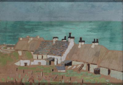 RURAL COTTAGES OVERLOOKING THE SEA by Letitia Marion Hamilton  at deVeres Auctions