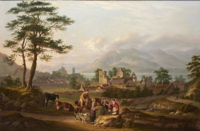 THE ABBEY AT CARLINGFORD, CO LOUTH by John George Mulvany  at deVeres Auctions