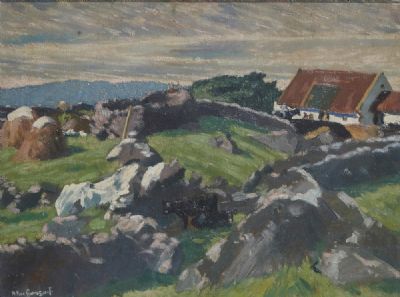 THE TAYLOR'S HOUSE, MINNA, CARRAROE, CONNEMARA by Maurice MacGonigal  at deVeres Auctions