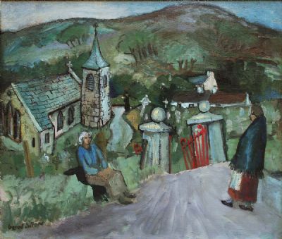 THE VILLAGE CHURCH by Gerard Dillon  at deVeres Auctions