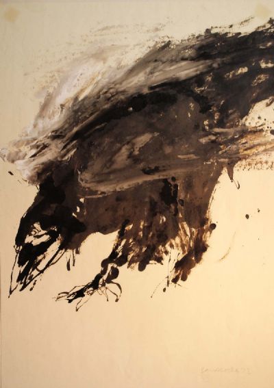CROW VII by Barrie Cooke sold for €2,200 at deVeres Auctions