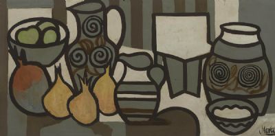 STILL LIFE WITH ONIONS by Markey Robinson sold for €3,200 at deVeres Auctions