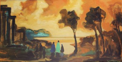 FAMILY ACROSS THE SEA by Markey Robinson sold for €3,000 at deVeres Auctions