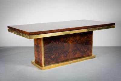 WALNUT AND GILT DINING TABLE, FRENCH 1970s at deVeres Auctions