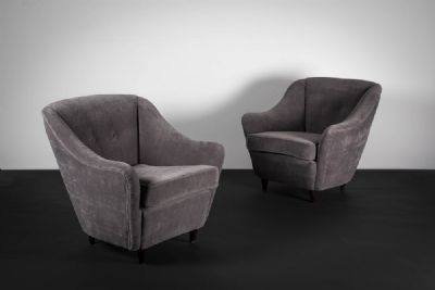 A PAIR OF UPHOLSTERED TUB CHAIRS at deVeres Auctions