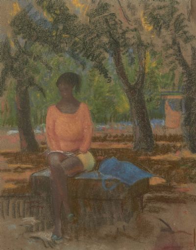 GIRL SEATED by Patrick Leonard  at deVeres Auctions