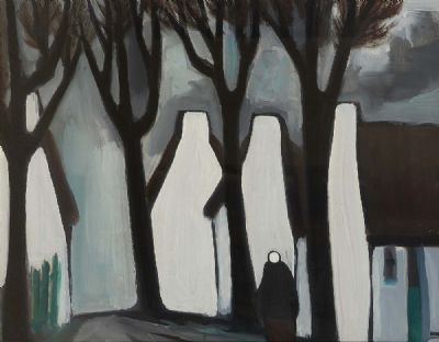 WALKING PAST THE GABLE ENDS by Markey Robinson sold for €2,200 at deVeres Auctions