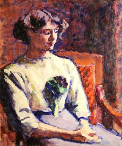 LA BLOUSE VERTE (RENEE HONTA) by Roderic O'Conor sold for €14,000 at deVeres Auctions
