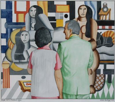 PEOPLE AND A FERNAND LEGER by Robert Ballagh  at deVeres Auctions