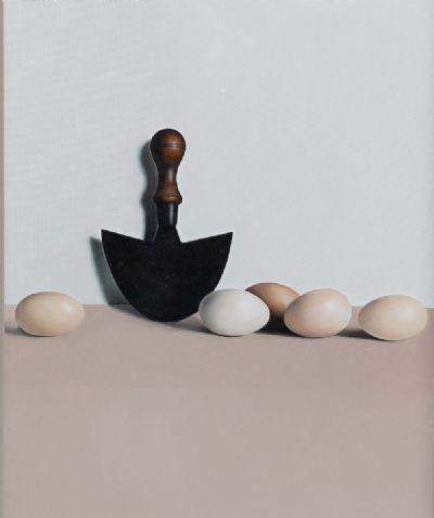 HERB CUTTER WITH FIVE EGGS by Liam Belton  at deVeres Auctions