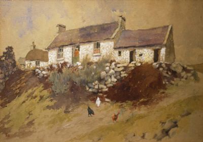 AT THE COTTAGE DOOR by Lilian Lucy Davidson  at deVeres Auctions