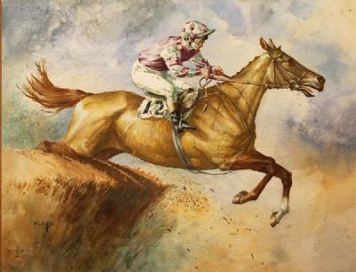 JOCKEY & HORSE by Peter Curling  at deVeres Auctions