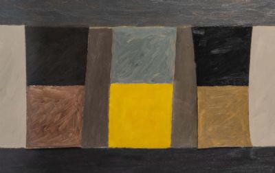 YELLOW OVER GREY by Breon O'Casey sold for €2,400 at deVeres Auctions