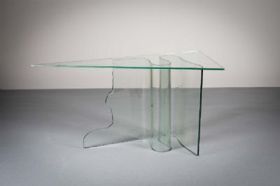 A GLASS SIDE TABLE at deVeres Auctions
