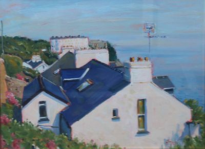 VIEW TOWARDS SORRENTO TERRACE by Fergal Flanagan sold for €220 at deVeres Auctions