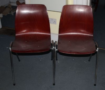 A SET OF TWELVE STACKING CHAIRS at deVeres Auctions