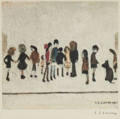 GROUP OF CHILDREN after LS Lowry at deVeres Auctions