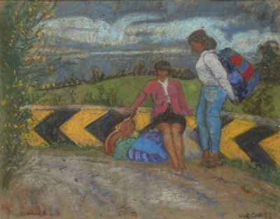 HITCH HIKERS, WEST CORK, 1983 by Patrick Leonard HRHA at deVeres Auctions