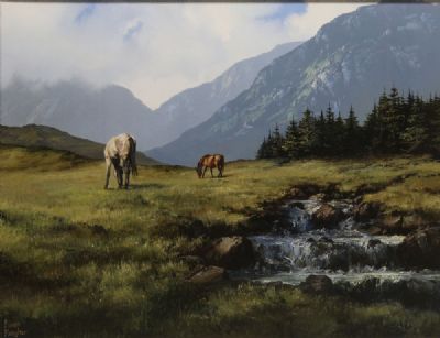 PONIES - INAGH VALLEY by Eileen Meagher  at deVeres Auctions