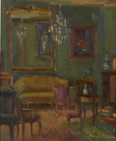 THE AUCTION ROOM by Liam Treacy sold for €360 at deVeres Auctions