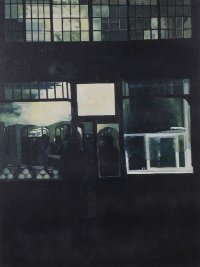 EEL AND PIE SHOP IN BRIXTON III by Hector McDonnell sold for €10,000 at deVeres Auctions